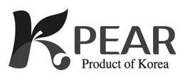 K PEAR PRODUCT OF KOREA trademark