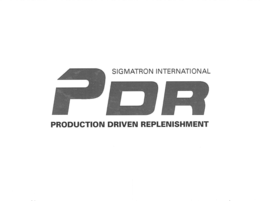 SIGMATRON INTERNATIONAL PDR PRODUCTION DRIVEN REPLENISHMENT trademark
