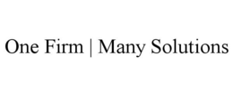 ONE FIRM | MANY SOLUTIONS trademark