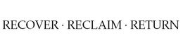 RECOVER · RECLAIM · RETURN trademark