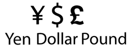 ¥$£ YEN DOLLAR POUND trademark