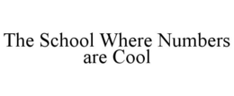 THE SCHOOL WHERE NUMBERS ARE COOL trademark