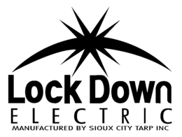LOCK DOWN E L E C T R I C MANUFACTURED BY SIOUX CITY TARP INC trademark