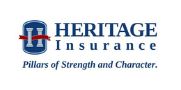 H HERITAGE INSURANCE PILLARS OF STRENGTH AND CHARACTER. trademark