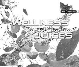 ECO FRIENDLY WELLNESS JUICES "FOR MIND, FOR BODY, FOR SOUL" trademark