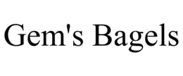 GEM'S BAGELS trademark