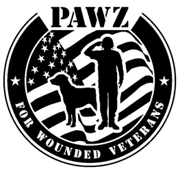 PAWZ FOR WOUNDED VETERANS trademark