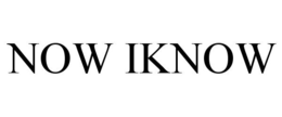 NOW IKNOW trademark