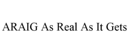 ARAIG AS REAL AS IT GETS trademark
