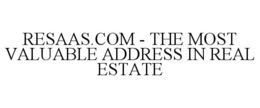 RESAAS.COM - THE MOST VALUABLE ADDRESS IN REAL ESTATE trademark
