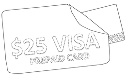 $25 VISA PREPAID CARD trademark