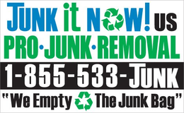JUNK IT NOW!US PRO?JUNK?REMOVAL 1-855-533-JUNK "WE EMPTY THE JUNK BAG" trademark
