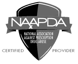 NAAPDA NATIONAL ASSOCIATION AGAINST PRESCRIPTION DRUG ABUSE CERTIFIED PROVIDER trademark