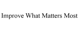 IMPROVE WHAT MATTERS MOST trademark