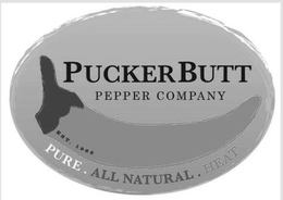 PUCKERBUTT PEPPER COMPANY PURE ALL NATURAL HEAT EST. 1968 trademark