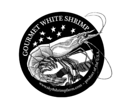 GOURMET WHITE SHRIMP WWW.SKY8SHRIMPFARM.COM ~ PRODUCT OF THE U.S.A. trademark