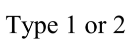 TYPE 1 OR 2 trademark