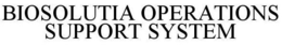 BIOSOLUTIA OPERATIONS SUPPORT SYSTEM trademark