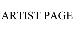 ARTIST PAGE trademark