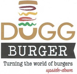 DUGG BURGER TURNING THE WORLD OF BURGERS UPSIDE-DOWN trademark