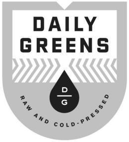 DAILY GREENS D G RAW AND COLD-PRESSED trademark