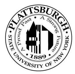 STATE UNIVERSITY OF NEW YORK · PLATTSBURGH · A PROUD PAST · A STRONG FUTURE · 1889 · trademark