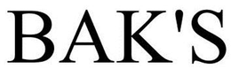 BAK'S trademark