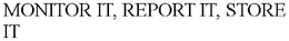 MONITOR IT, REPORT IT, STORE IT trademark
