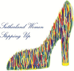 SUTHERLAND WOMEN STEPPING UP trademark