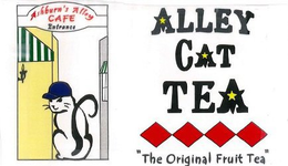 ALLEY CAT TEA "THE ORIGINAL FRUIT TEA" ASHBURN'S ALLEY CAFE ENTRANCE trademark
