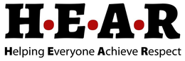 H · E · A · R HELPING EVERYONE ACHIEVE RESPECT trademark