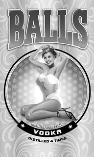 BALLS DISTILLED FROM GRAIN VODKA DISTILLED 4 TIMES trademark