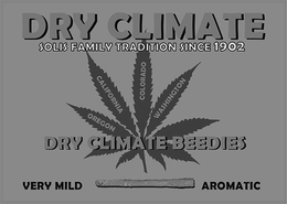 DRY CLIMATE SOLIS FAMILY TRADITION SINCE 1902 DRY CLIMATE BEEDIES VERY MILD AROMATIC OREGON CALIFORNIA COLORADO WASHINGTON trademark
