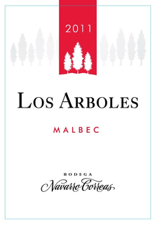 2011 LOS ARBOLES MALBEC BODEGA NAVARRO CORREAS trademark