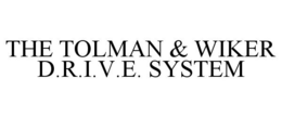 THE TOLMAN & WIKER D.R.I.V.E. SYSTEM trademark