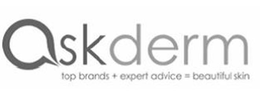ASKDERM AND TOP BRANDS + EXPERT ADVICE = BEAUTIFUL SKIN trademark