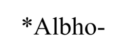 *ALBHO- trademark