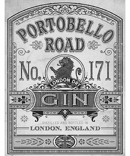 PORTOBELLO ROAD NO. 171 LONDON DRY GIN DISTILLED AND BOTTLED IN LONDON, ENGLAND trademark
