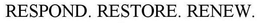 RESPOND. RESTORE. RENEW. trademark
