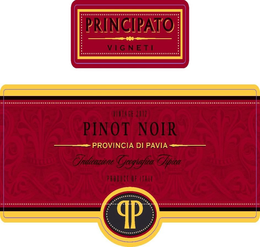 PRINCIPATO VIGNETI VINTAGE 2012 PINOT NOIR PROVINCIA DI PAVIA INDICAZIONE GEOGRAFICA TIPICA PRODUCT OF ITALY trademark