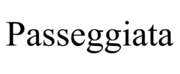 PASSEGGIATA trademark