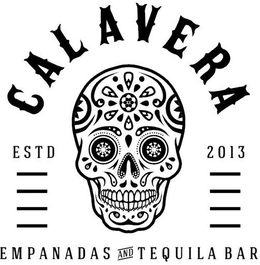 CALAVERA EMPANADAS AND TEQUILA BAR ESTD 2013 trademark