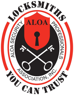 LOCKSMITHS YOU CAN TRUST ALOA SECURITY PROFESSIONALS ASSOCIATION, INC. ALOA trademark