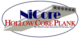 NICORE HOLLOW CORE PLANK BY NITTERHOUSE CONCRETE PRODUCTS, INC. trademark