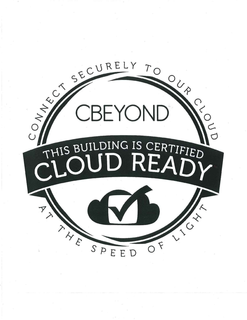 CONNECT SECURELY TO OUR CLOUD CBEYOND THIS BUILDING IS CERTIFIED CLOUD READY AT THE SPEED OF LIGHT trademark