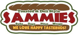 TOASTED & DELI STYLE SAMMIES SUBS DAGS PITA WRAPS WE LOVE HAPPY TASTEBUDS! trademark