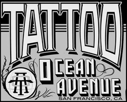 TATTOO OCEAN AVENUE SAN FRANCISCO, CA OAT trademark