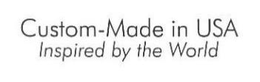 CUSTOM-MADE IN USA INSPIRED BY THE WORLD trademark