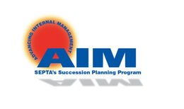 AIM AND SEPTA'S SUCCESSION PLANNING PROGRAM ADVANCING INTERNAL MANAGEMENT trademark