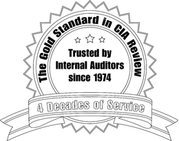 THE GOLD STANDARD IN CIA REVIEW TRUSTED BY INTERNAL AUDITORS SINCE 1974 4 DECADES OF SERVICE trademark